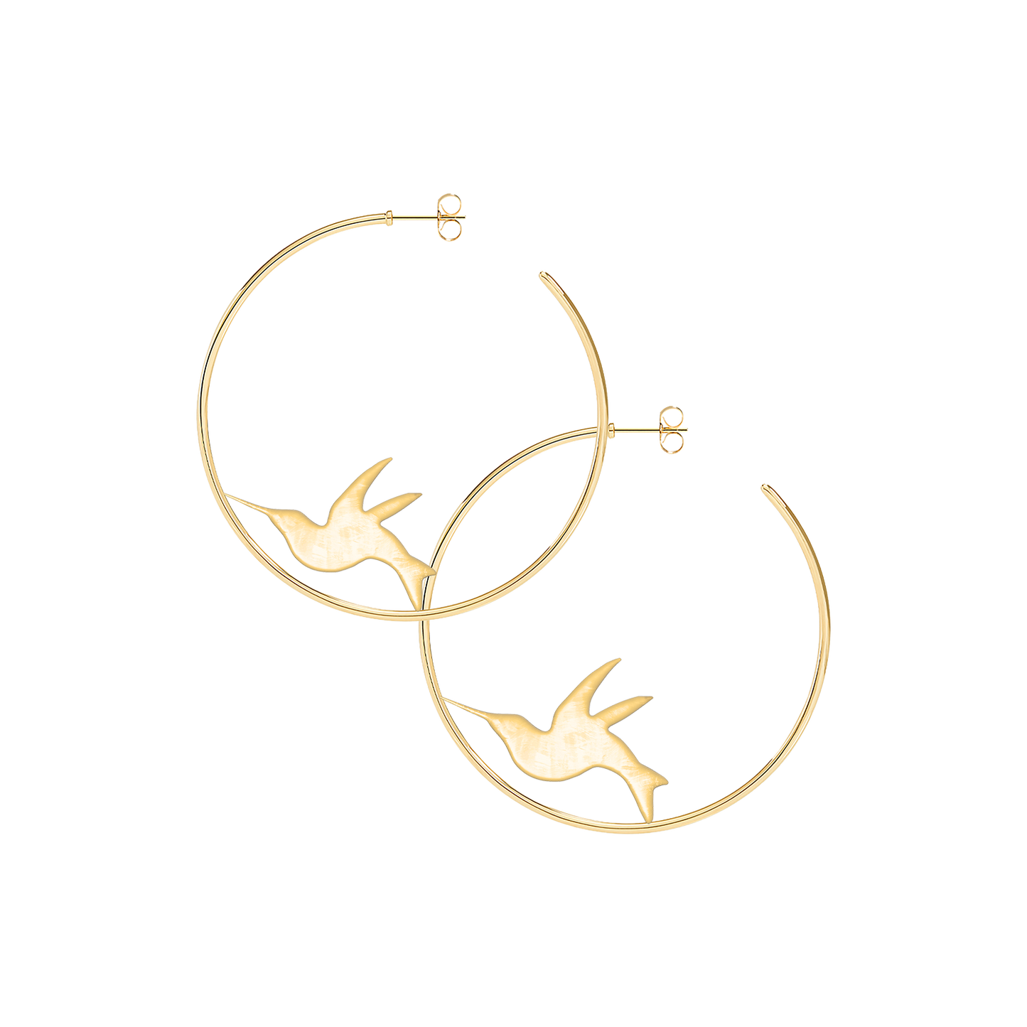 Hummingbird Hoop Earrings