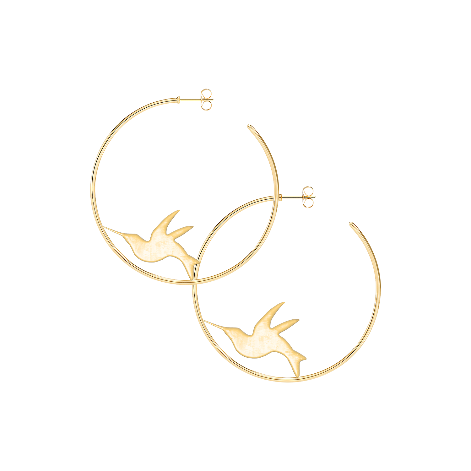 Hummingbird Hoop Earrings