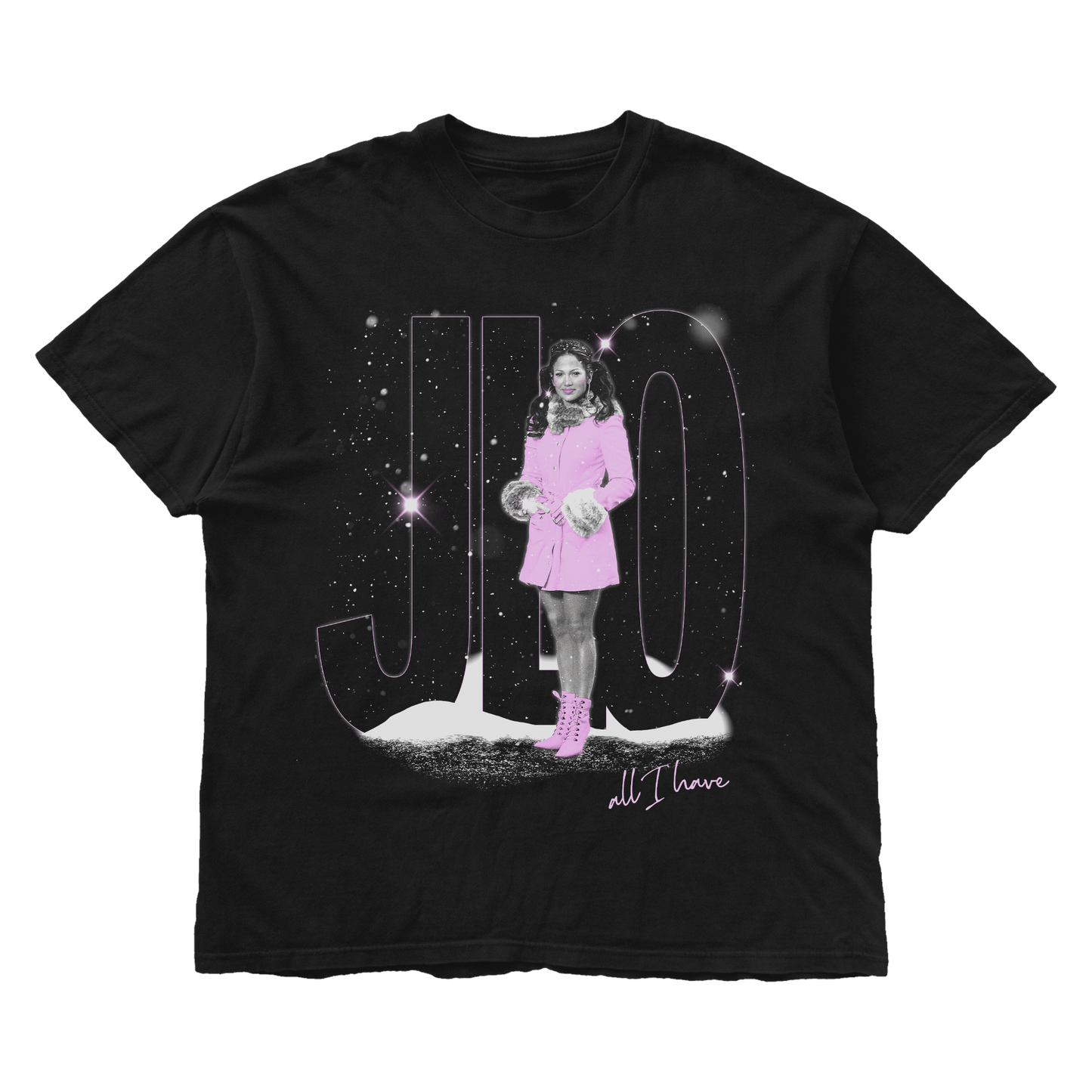 JLO Pink Coat Photo Tee